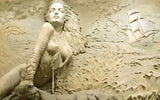 Design file of 3D Ocean Art Mural showing detailed relief pattern and wave textures