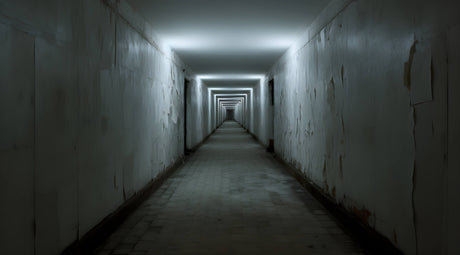 3D optical illusion tunnel design file showing precise black and white geometric pattern