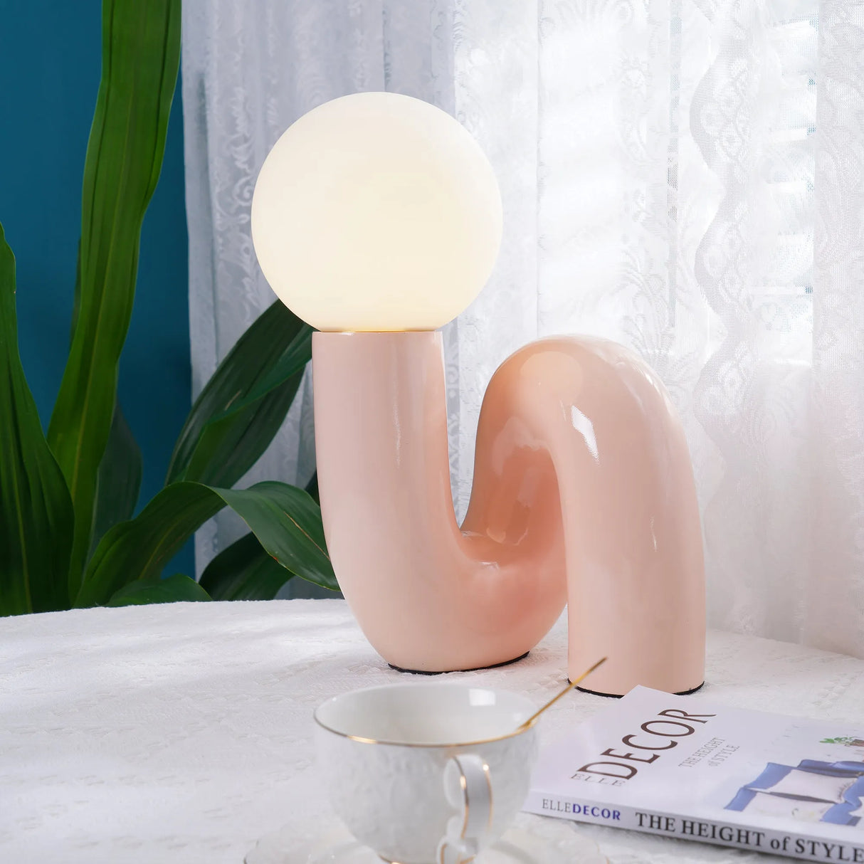 Modern Wall Light  Sculptural White Globe Design - Product detail 7