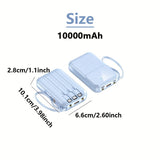 Compact Power Bank 10000mAh  Built-in Cables and LED Display - Product detail 6