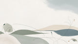 Abstract Mural Wallpaper | Minimalist Watercolor Landscape
