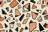 Geometric Mural Wallpaper | Terracotta Abstract Pattern