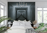 3D Optical Illusion Mural Wallpaper | Modern Black and White Tunnel Design