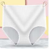 High-Rise Absorbent Underwear  Ribbed Cotton Blend With Lace Trim - Product detail 5