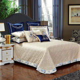 Oriental Cotton Silk Bedding  Jacquard Floral Pattern - Detailed view