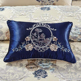 Oriental Cotton Silk Bedding  Jacquard Floral Pattern - Product example