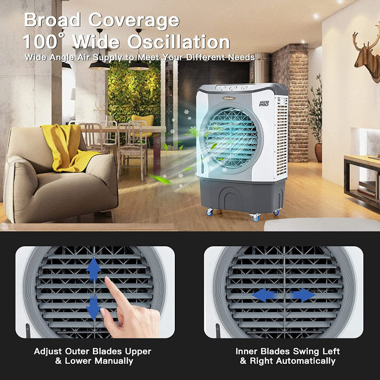Industrial Evaporative Air Cooler  12-Gallon Tank With 9740 CFM Airflow - Product example