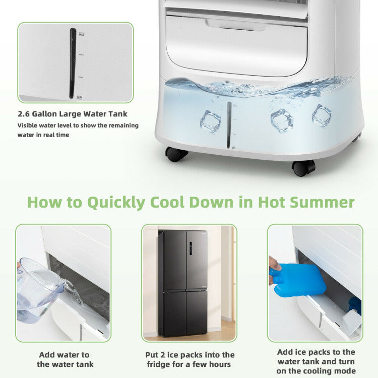 Portable Evaporative Air Cooler  4-in-1 Smart Cooling System With Timer - Product detail 8