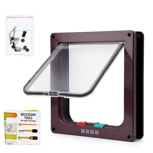4-Way Security Cat Door  Weather-Sealed Pet Access Flap - Product detail 4