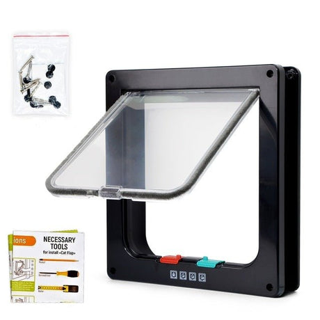 4-Way Security Cat Door  Weather-Sealed Pet Access Flap - Product detail 5