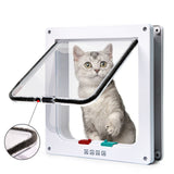 4-Way Security Cat Door  Weather-Sealed Pet Access Flap - Product showcase