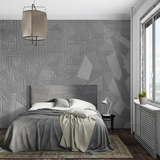Geometric Mural Wallpaper | Modern Grey Linear Pattern