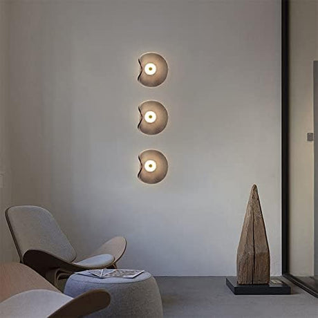 Modern LED Wall Sconce  Amber Smoked Glass Design - Product showcase
