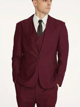 Classic Three Piece Suit  Beige Double-Breasted Design - Product detail 4