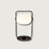 Minimalist Glass Table Lamp  Metal Frame Design - Product showcase