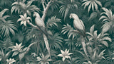 Tropical Birds Mural Wallpaper | Elegant Parrot and Palm Design