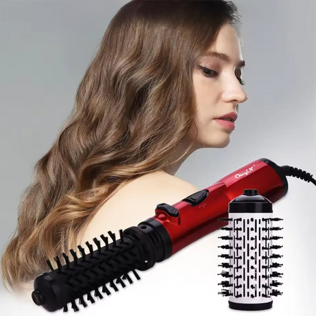 Professional Hair Styler  2-in-1 Hot Air Brush With Ceramic Barrel - Product showcase