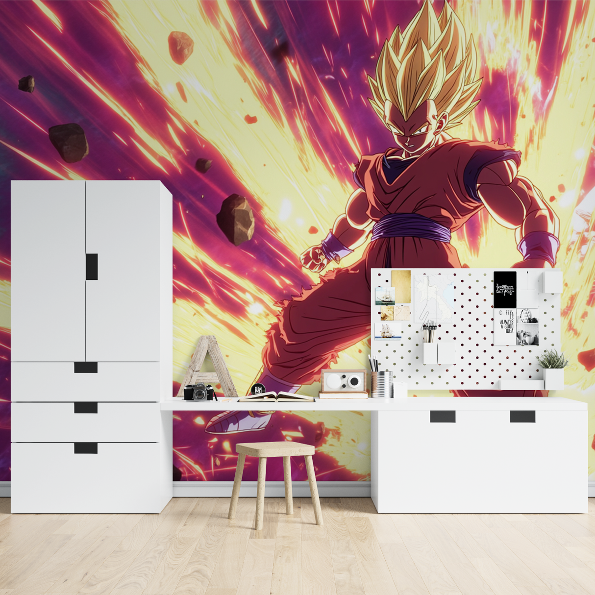 Anime Mural Wallpaper | Dragon Ball Super Battle Scene
