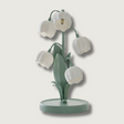 Lily Valley Table Lamp  Floral Green Metal Design - Product showcase