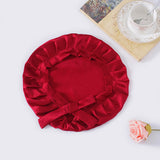Silk Sleep Cap  Mulberry Silk Hair Protection With Ribbon - Product example