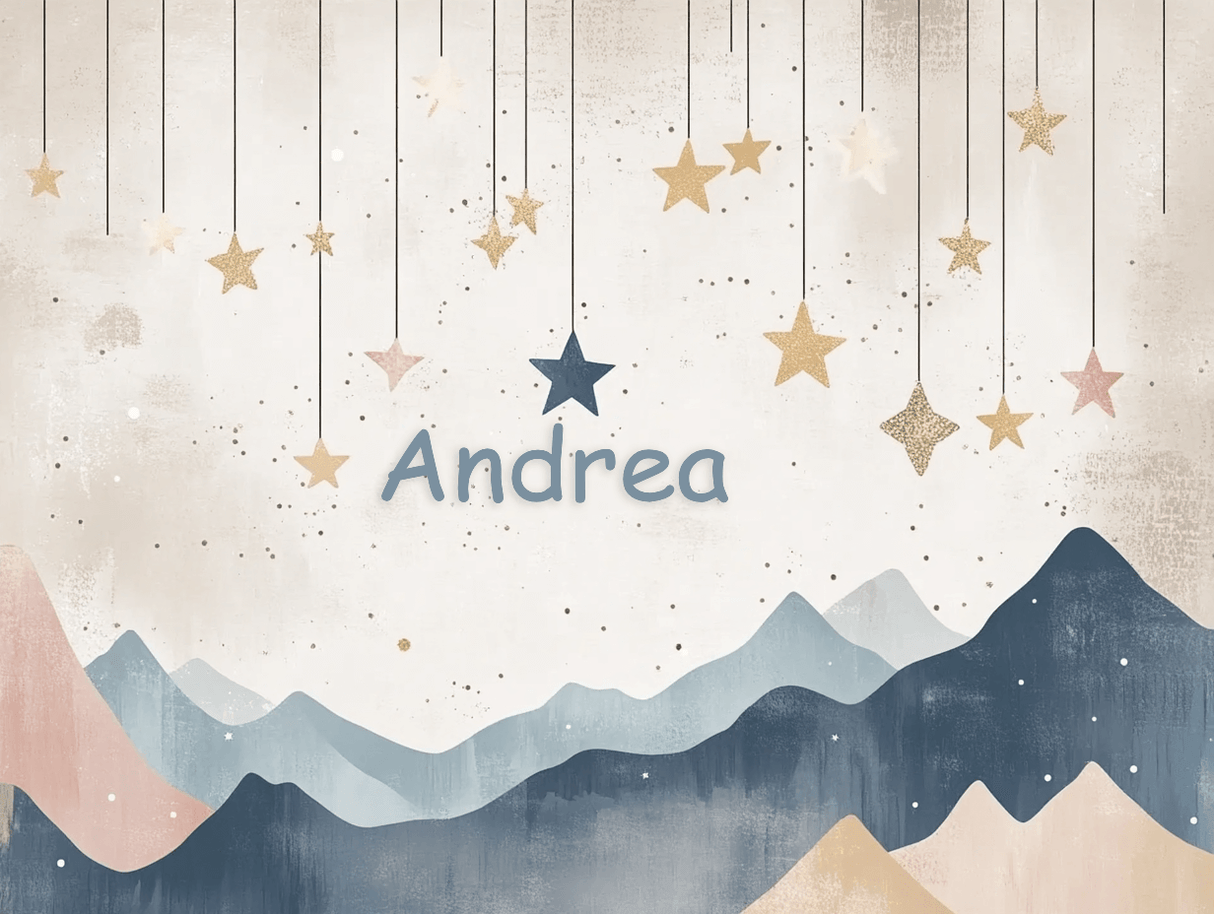 Mountain Stars Mural Wallpaper | Nordic Night Sky Design