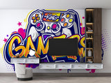 Gaming Mural Wallpaper | Street Art Controller Design