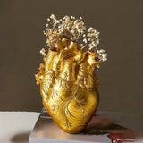 Anatomical Heart Vase  Red Ceramic Flower Holder - Product detail 7