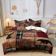 Rustic Forest Bedding Set  Buffalo Plaid Wildlife Pattern - Product detail 5