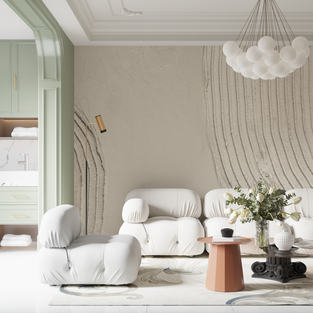 Striped Mural Wallpaper | Modern Textured Lines Design