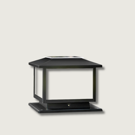 Modern Solar Lantern  Black Metal Garden Light - Product showcase