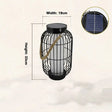 Solar Garden Lantern  Asian Inspired Metal Cage Design - Product detail 6