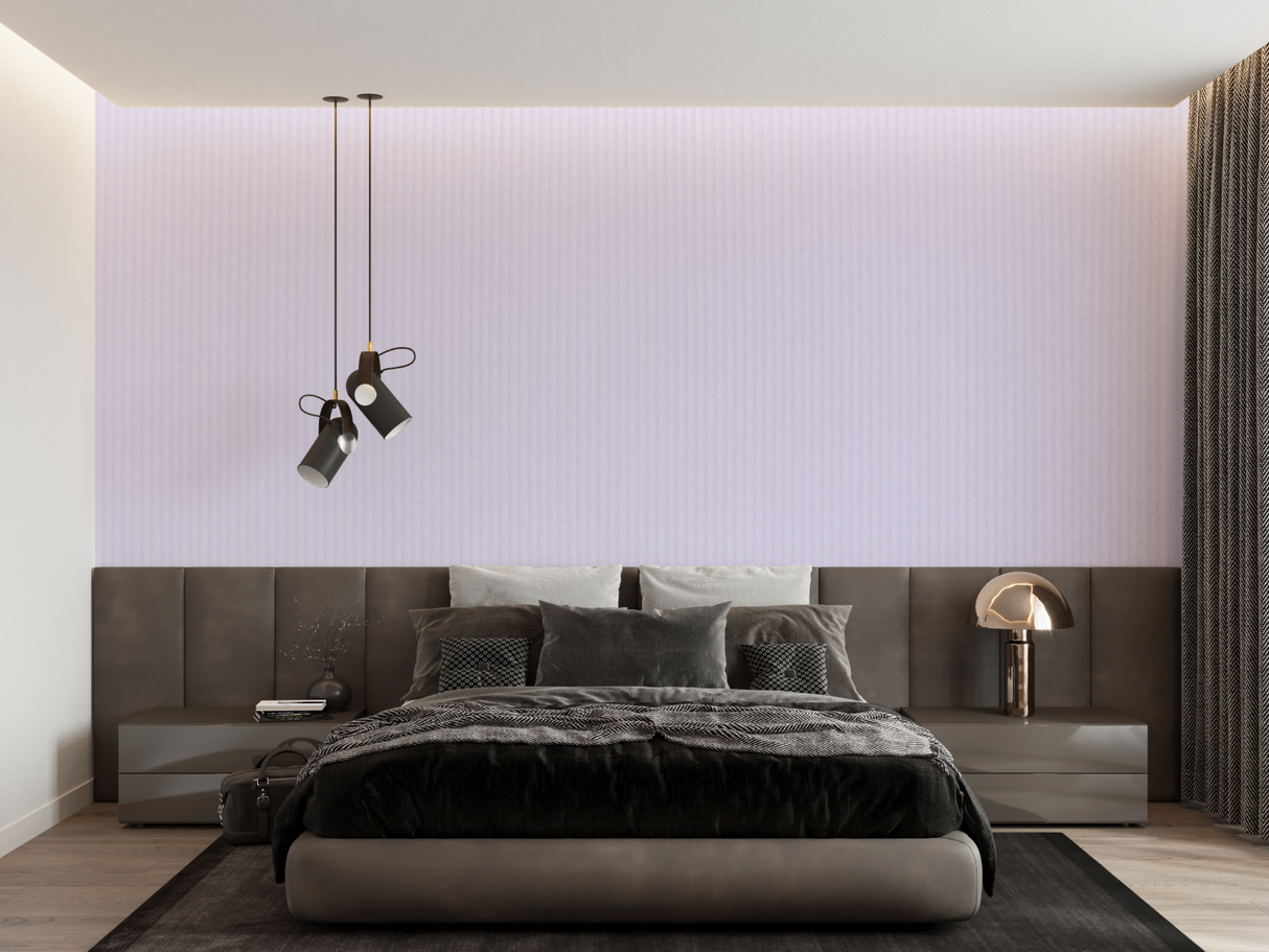 Striped Mural Wallpaper | Soft Lavender Pattern Design