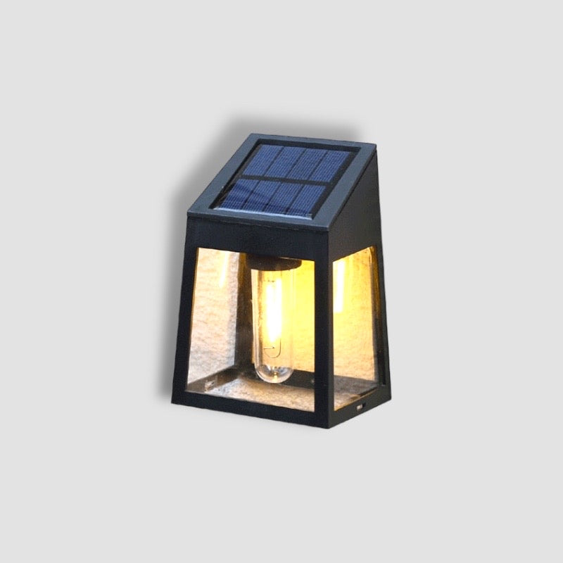 Solar Outdoor Wall Light  Modern Black Metal Frame - Product detail 9