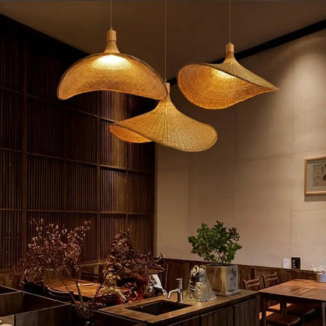 Bamboo Pendant Light  Curved Wave Design - Product detail 6