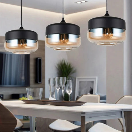 Modern Pendant Light  Glass Globe Industrial Design - Product detail 8