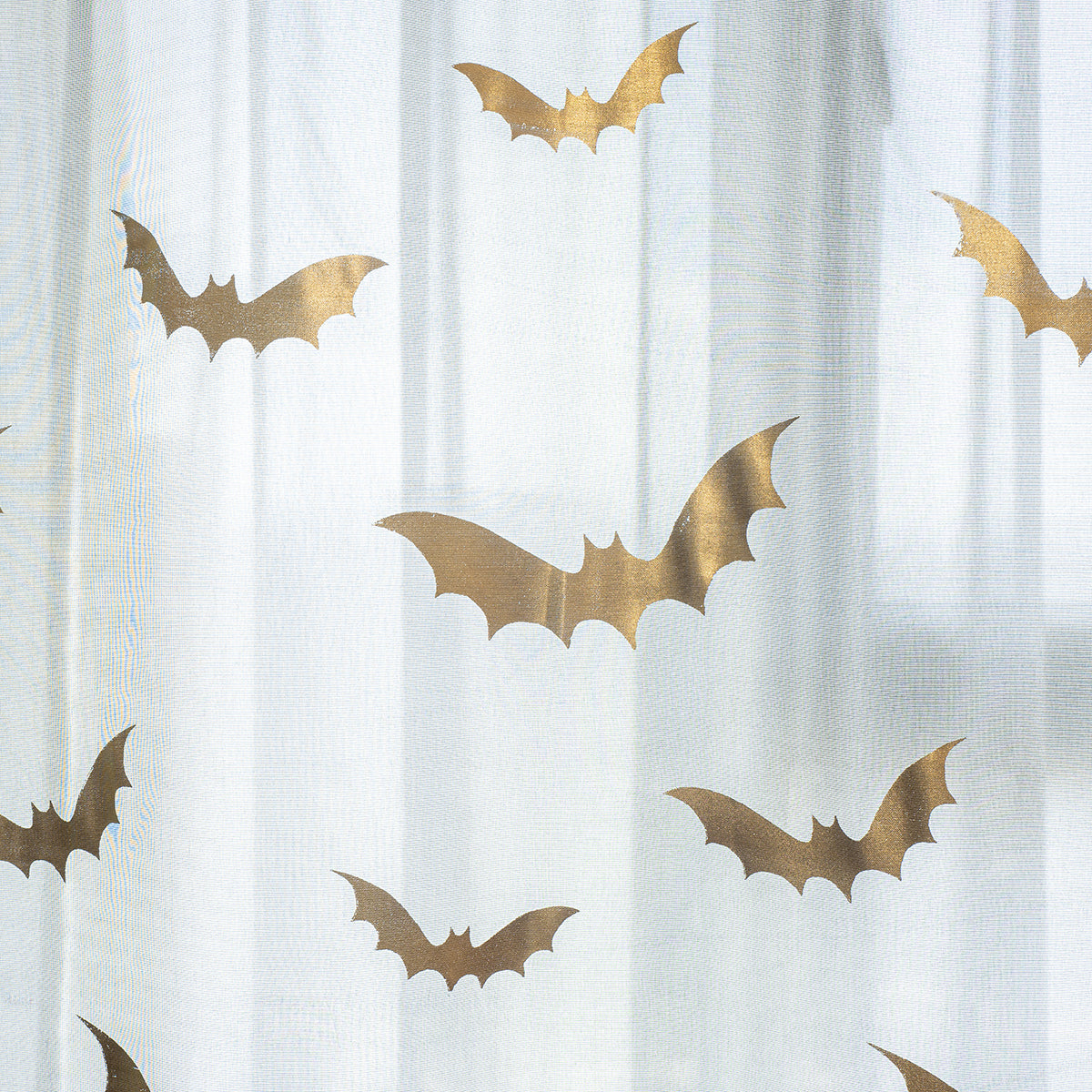 Gothic Sheer Curtains  Gold Bat Pattern Design - Product detail 5