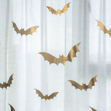 Gothic Sheer Curtains  Gold Bat Pattern Design - Product detail 5