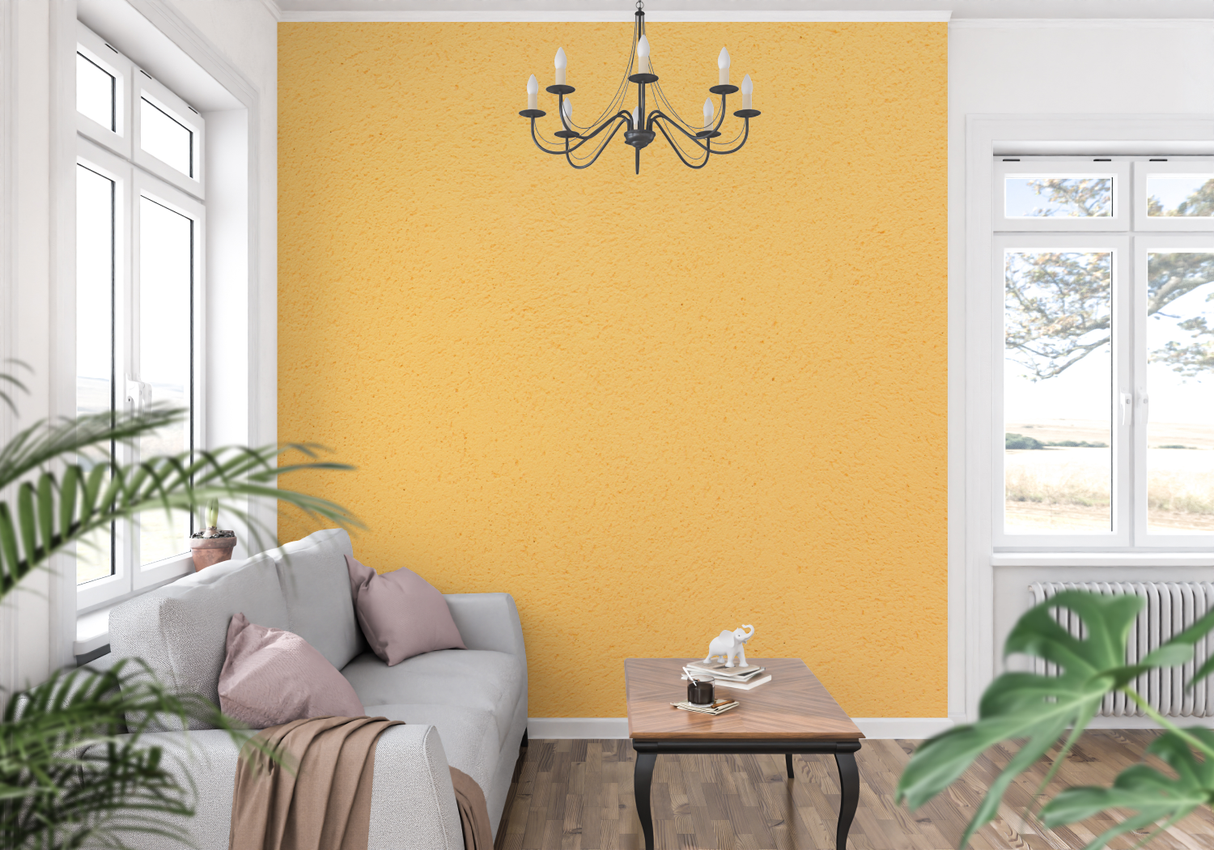 Yellow Mural Wallpaper | Warm Sunshine Design