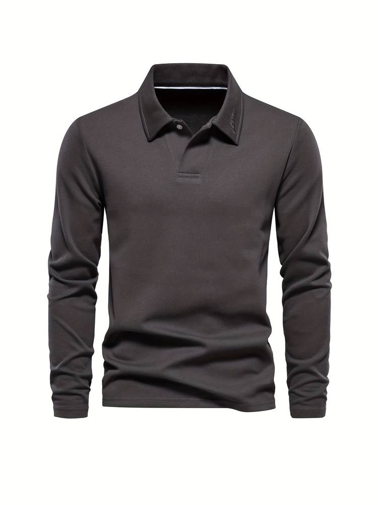 Long Sleeve Polo Shirt  Classic Tailored Design - Product detail 6