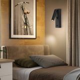 Modern LED Wall Light  Adjustable Black Metal With USB - Product showcase