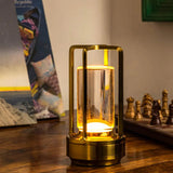 Modern Glass Lantern  Brass Frame with Touch Control - Product detail 5