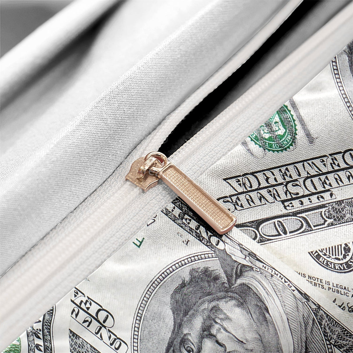 Money Print Duvet Set  Dollar Bill Pattern Bedding - Product detail 4