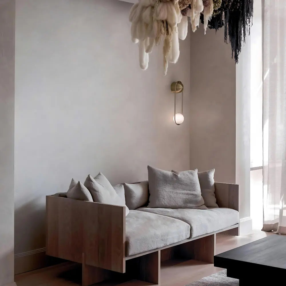 Modern Wall Sconce  Geometric Brass Frame - Product detail 6