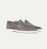 Classic Mens Suede Loafers  Dove Grey Slip-On Design - Product detail 5