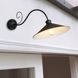Vintage Wall Sconce  Black Metal Curved Arm Design - Product detail 5