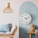 Modern Wall Clock  Blue Face Gold Numbers - Product example