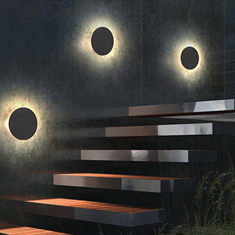 Modern LED Wall Light  Black Round Eclipse Design - Product detail 12