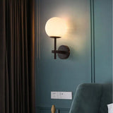 Modern Wall Sconce  Black Aluminum Globe Light - Product detail 5