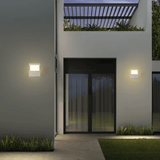 Modern Outdoor Wall Light  White LED Weather-Resistant Fixture - Detailed view