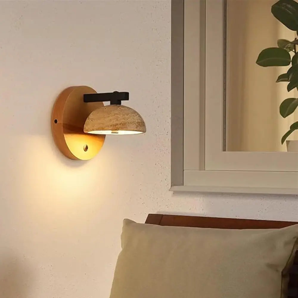 Modern Wall Sconce  Concrete Dome Metal Base - Product detail 4